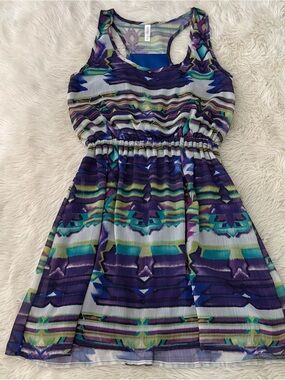 Xhilaration Aztec Racerback Mini Dress